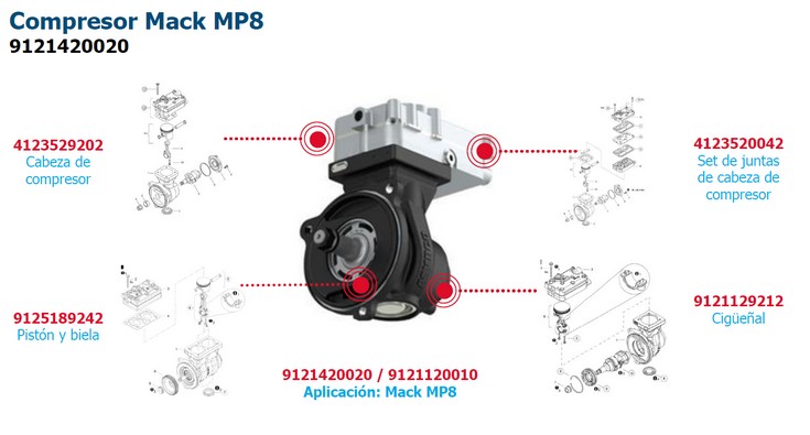 COMPRESOR DE AIRE VOLVO MACK TRUCK 22169884